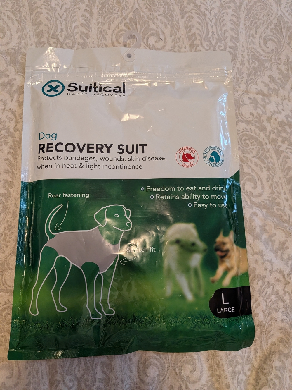 Dog Recovery Suit - Green - Large